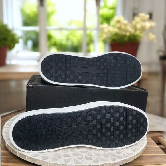 Vionic Kimmie Leather Arch Support Orthotic Slip-On Sneakers Comfort Shoes Women - Picture 9 of 10